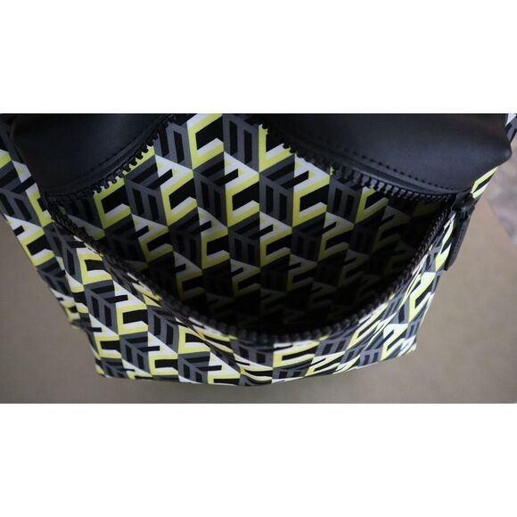 MCM Unisex Medium Size Yellow/Black Cubic Logo Backpack $795 - Picture 15 of 16